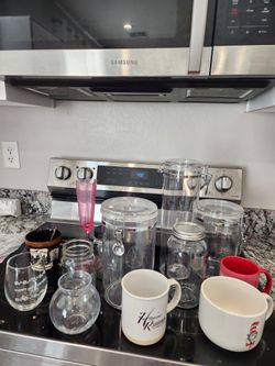 Assorted Glassware and Ceramic Mug Set