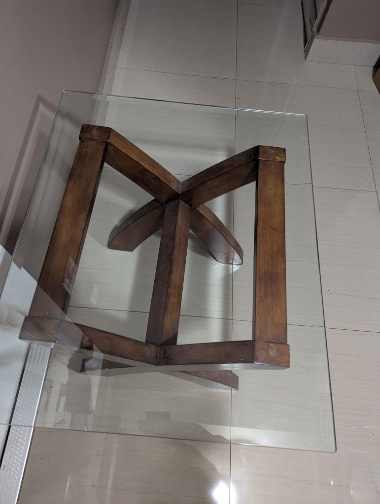 Glass End Table 