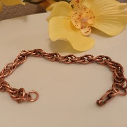Stylish Vintage Circle Ring Design Elegant Copper Bracelet.