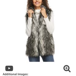New Limited Edition Donna Salyers Fabulous Furs Faux Fur Vest