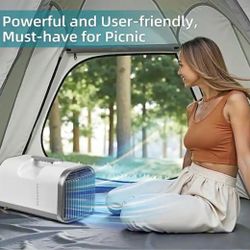 Edendirect 5000 BTU Portable Air Conditioner Cools with Remote, 200 sq. ft. with Dehumidifier in White for Tent, Camping, RV