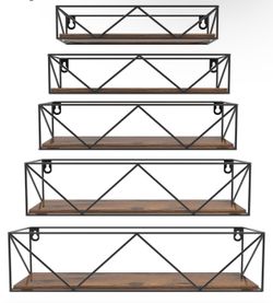 Bathroom Shelves Wall Mounted Set of 5