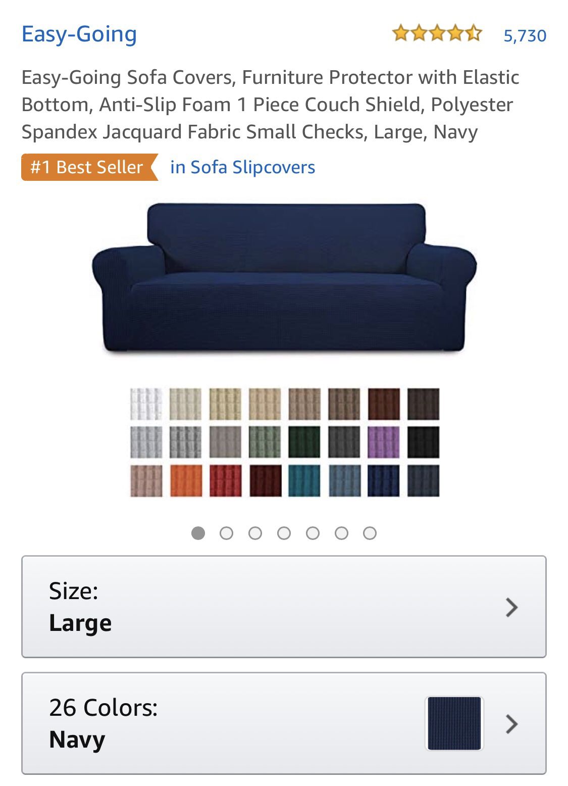 Dark Blue Couch and Love Seat SLIPCOVERS (1 of each)
