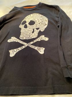 Halloween Skull Boys Long-Sleeved Shirt M-8 $4.50