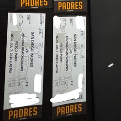 4 Padres Tickets July 7