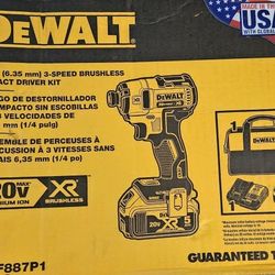 Brand New In Unopened Box Dewalt 3 Speed Impact Drill Kit With 1-5ah Battery And Charger. $150