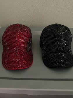 Unused caps, red and black