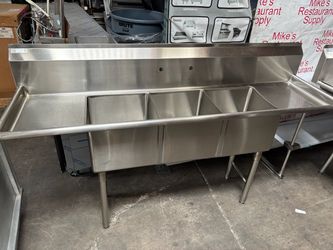 3 Compartment Sink 15x15 Basins NSF Stainless Steel If you see it Then we have it!!!