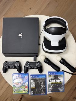 PS4 Pro 1TB + PSVR Bundle | 2 Controllers + 2 Move + 3 Games
