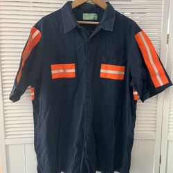 Hi-Vis Men Collared Work Shirt 👕 1XLL