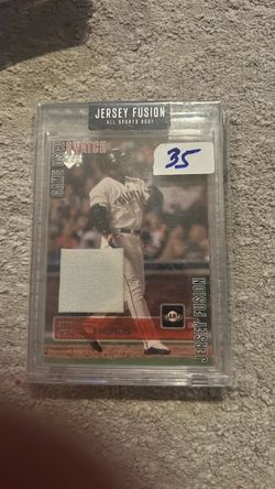 Barry Bonds Giants Jersey Fusion Game Used Swatch Card