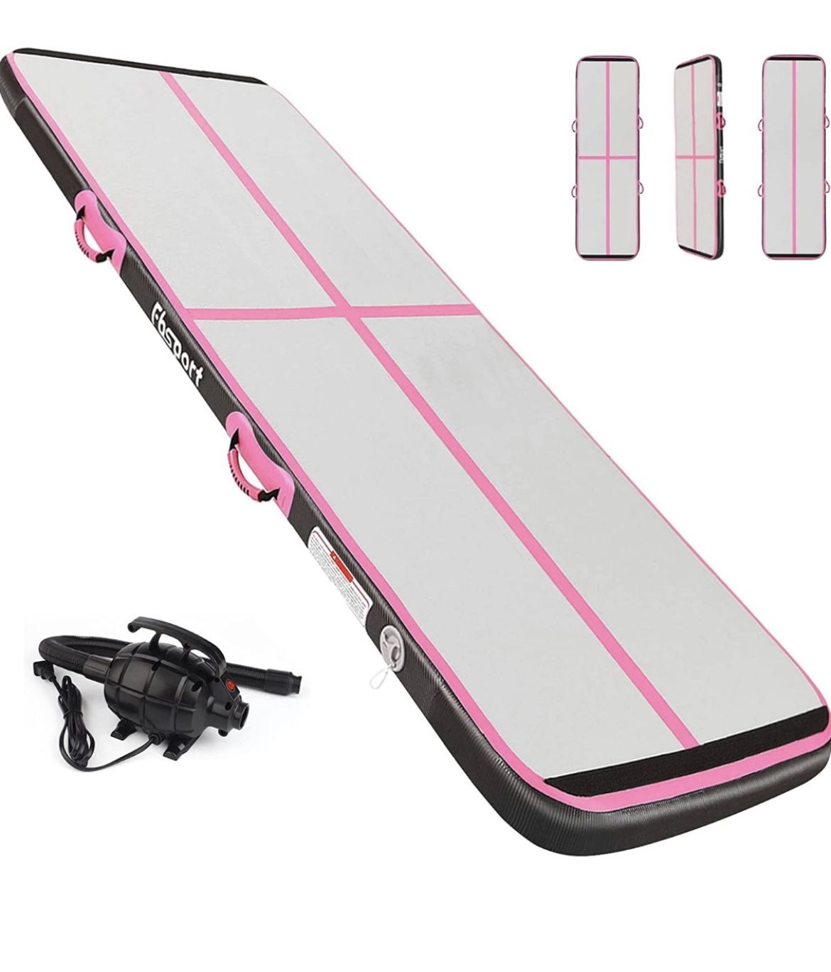 FBSPORT 26ft Inflatable Air Gymnasticsj Mat Training Mats 4/8 inches