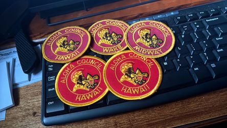 FIVE HAWAII COUNCIL PATCHES
