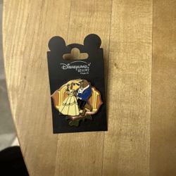 Belle with Beast Beauty and the Beast Dancing in a Rose RARE - Disney Pin 37528