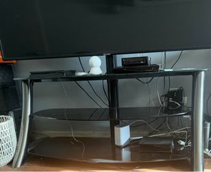 Glass TV stand