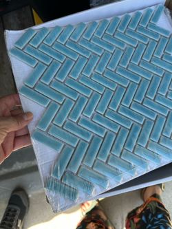 Mosaic Tile in Turquoise Blue