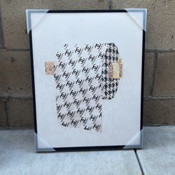 Stupell Industries Fashion Glam Toilet Paper Designer Detailing Framed Floater Canvas Wall Art Design by Ziwei Li