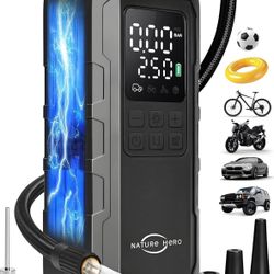 Brand New, Portable Air Pump 150PSI Tire Inflator & Power Bank