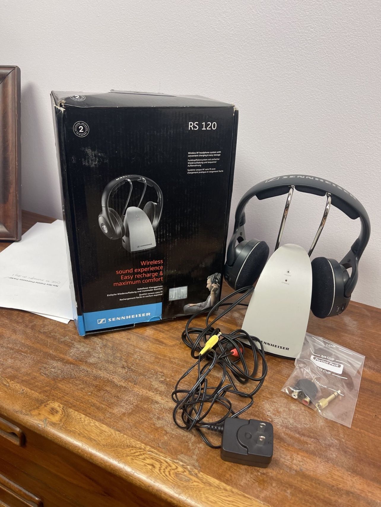 Sennheiser RS 120 On-Ear Wireless Stereo Headphone System - Silver