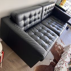 Black Lather Sofa
