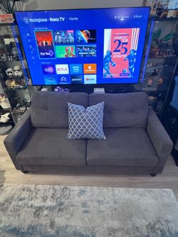 Gray 2-Seat Loveseat Sofa Couch – 68” x 28”