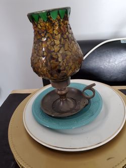 Brown mosaic lantern