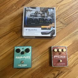 Guitar Pedals & Presonus Studio Interface