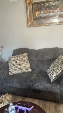 Charcoal Gray Sofa and Loveseat Set