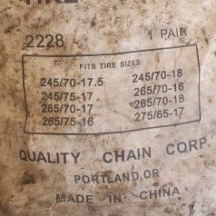 SNOW CHAINS uses Once
