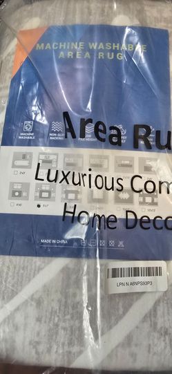 ROYHOME Bedroom Area Rug 5x7 Geometric Rug Machine Washable Living Room Area Rug Non Slip Stain Resi