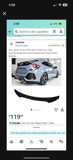 Civic Hatchback Spoiler