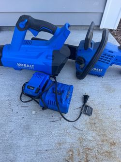 Kobalt 24v blower and chain saw