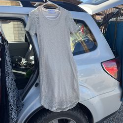 Open Lace Mini Dress 