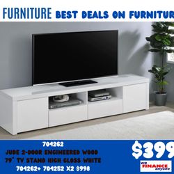 Modern White Tv Stand Brand New In Stock 