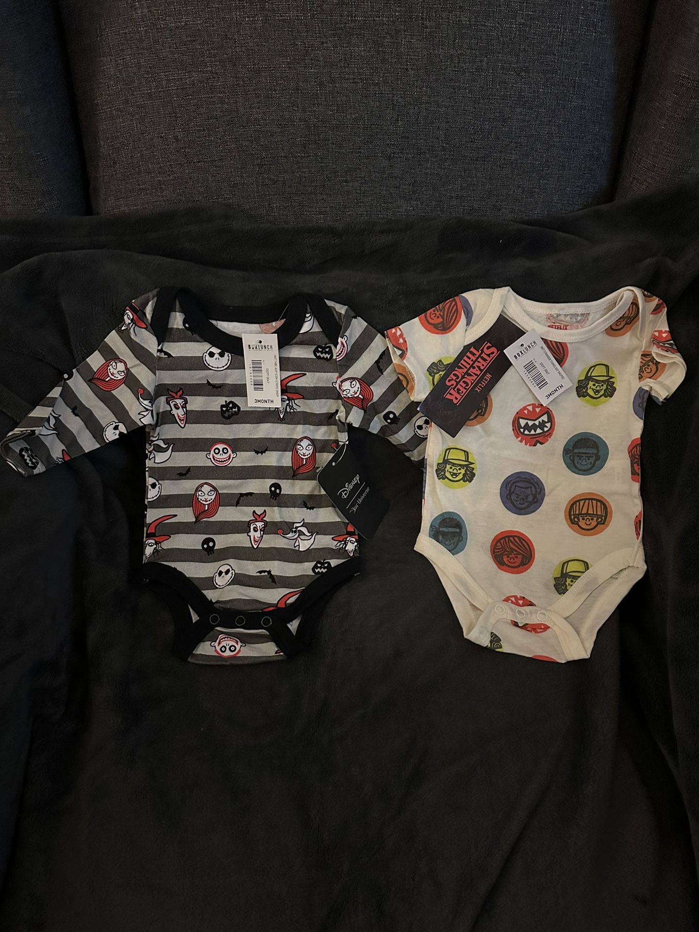 Boxlunch Baby Onesie- Nightmare Before Christmas And Stranger Things
