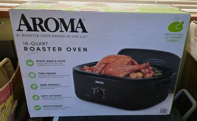 Roaster Oven Aroma 18Q Adjustable temperature settings, plus keep warm