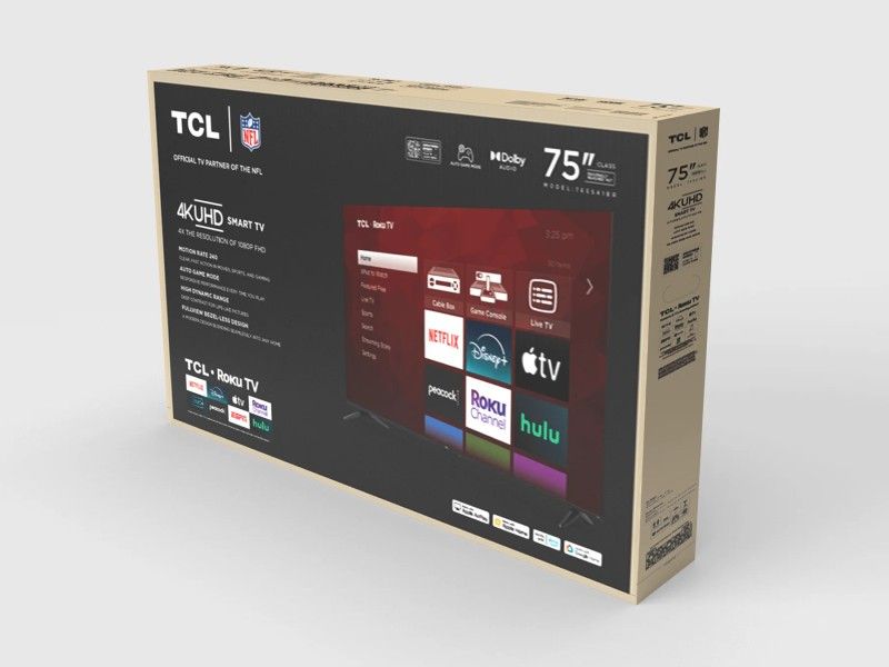 TCL 75" Class S4 (75S41BR) 4K UHD HDR LED Smart Roku TV (75S41BR)