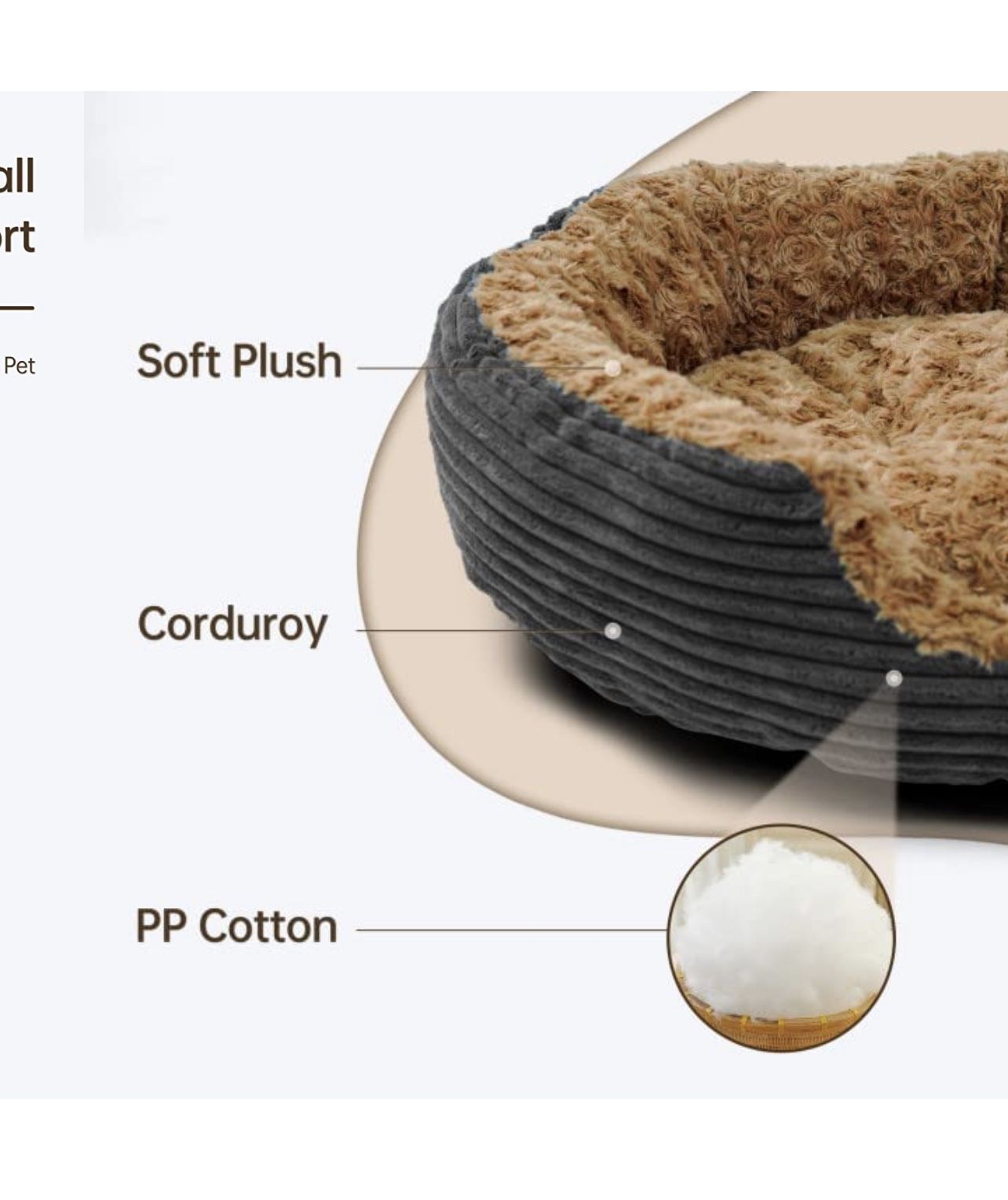 Dog Bed Low Leading Edge - Breathable Soft Plush Pet Bed, Machine Washable Dog Couch, Waterproof Nonskid Orthopedic Dog Bed