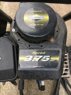 Pressure washer 3.75 HP (Briggs and Stratton)