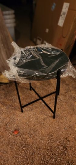 Round Small Metal End Table