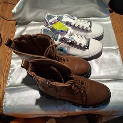 Shoes 2 pairs new Stitch shoes and Forever boots
