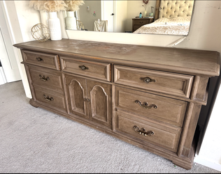 Large Solid Wood Dresser / Buffet – Refinish/Repaint Project