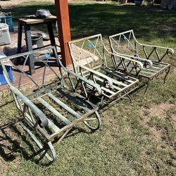 3 Metal Chairs