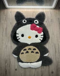 Hello Kitty X Totoro Handmade Rug