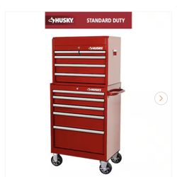 Tool Storage 27 in. W x 18 in. D Standard Duty Red Rolling Tool Chest Combo