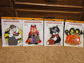 Vintage Halloween suncatchers