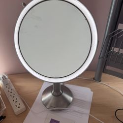 Simple Human Vanity Mirror Electric Lighted Magnifying 