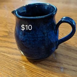 Cobalt Blue Pottery Small Pitcher/Creamer