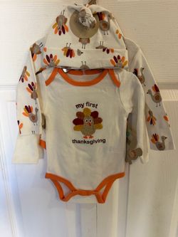 Baby 'My First Thanksgiving' 3-Piece Set