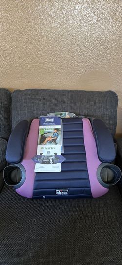 Chicco GoFit ClearTex Backless Booster Car Seat Without Latch Attachment, Travel Booster Seat for Car, Portable Car Booster Seat for Children at Least